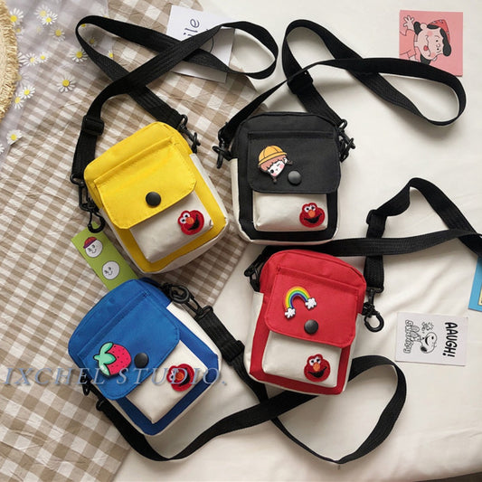 Mini Canvas Crossbody Phone Bag & Messenger Pouch