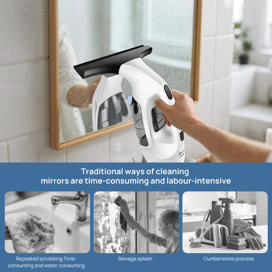 2-in-1 Cordless Window Vacuum & Scrubber | Streak-Free Shine in Seconds!