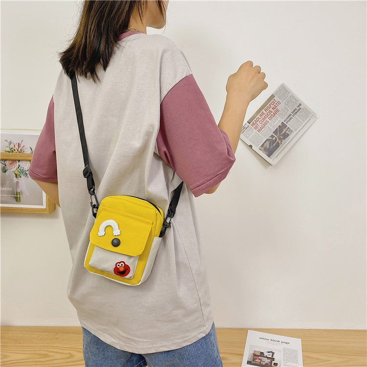 Mini Canvas Crossbody Phone Bag & Messenger Pouch