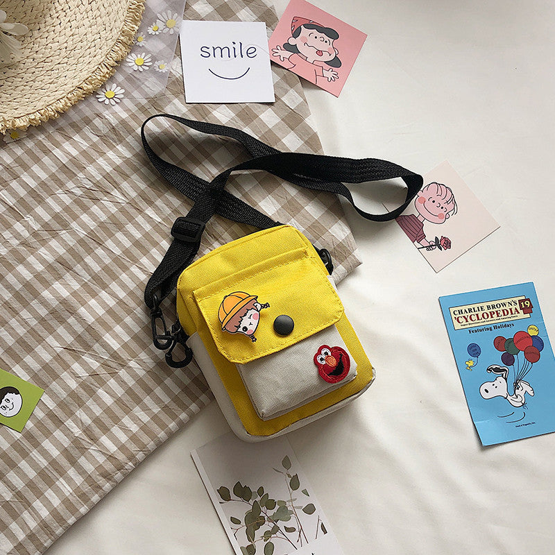 Mini Canvas Crossbody Phone Bag & Messenger Pouch
