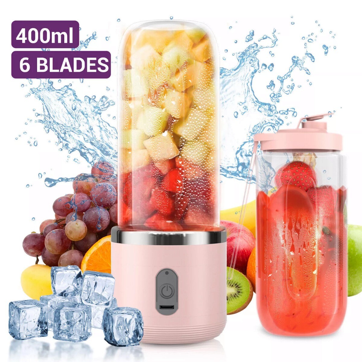 Juicer Machine - Rechargeable Electric Fruit Juice Maker Portable Blender  for Smoothies