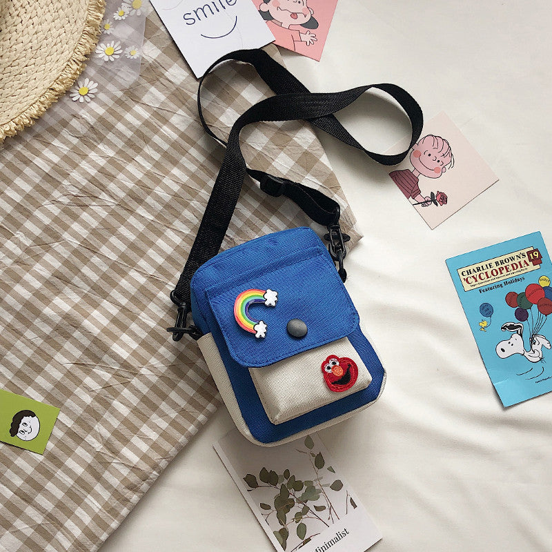 Mini Canvas Crossbody Phone Bag & Messenger Pouch