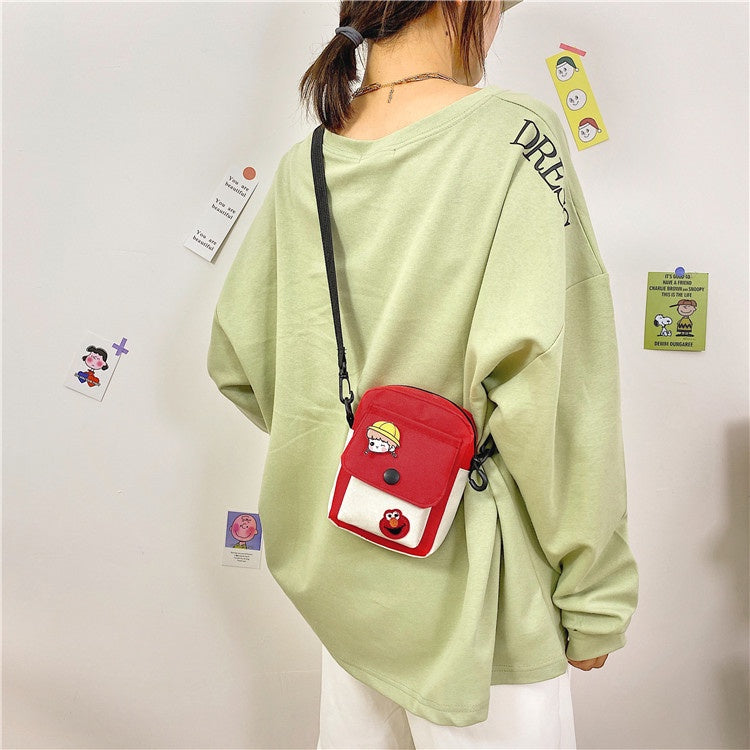 Mini Canvas Crossbody Phone Bag & Messenger Pouch