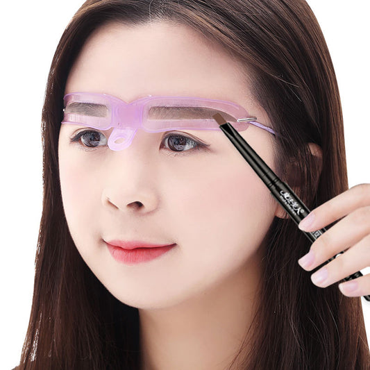 8 in 1 Reusable Eyebrow Shaping Stencil Kit - Adjustable Eyebrow Template Grooming Shaper Card Easy Makeup Helper for Beginners