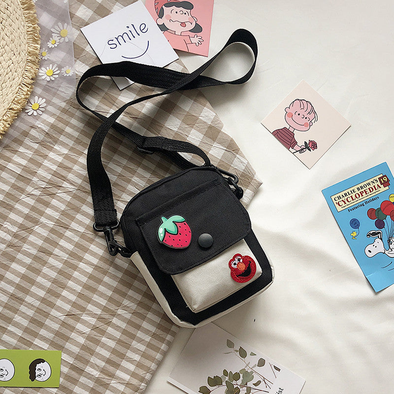 Mini Canvas Crossbody Phone Bag & Messenger Pouch