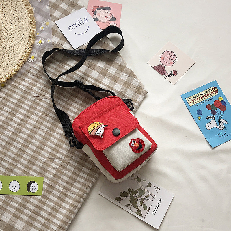 Mini Canvas Crossbody Phone Bag & Messenger Pouch