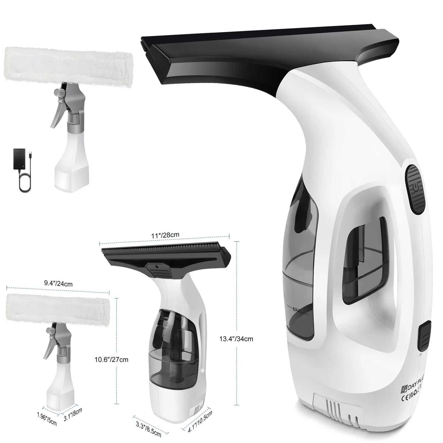 2-in-1 Cordless Window Vacuum & Scrubber | Streak-Free Shine in Seconds!