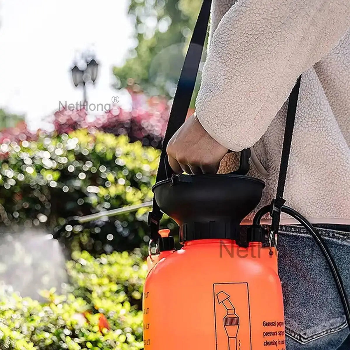 5 Litre Garden Pressure Sprayer - Heavy Duty Hand Pump Water & Weed Killer Spray Bottle