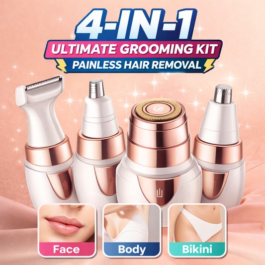 4-in-1 Ultimate Grooming Kit | Painless Hair Removal for Face, Body & Bikini